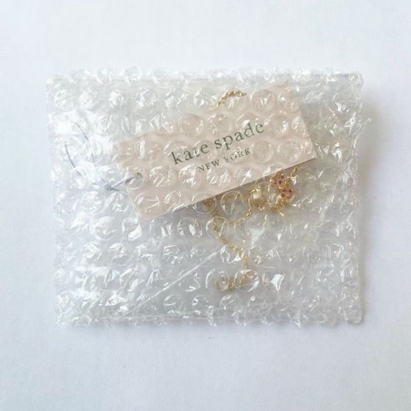 🤖 Disney Minnie Mouse by KATE SPADE Gold Tone Bracelet NEW Clear Stone AUTHENTIC - Picture 4 of 4